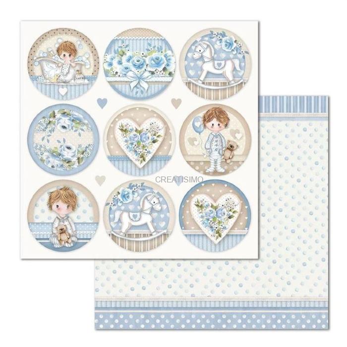 Obojstranný papier na scrapbooking "Little Boy" 30,5x30,5 cm, 1 ks