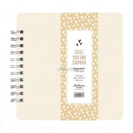 Album na scrapbooking, 20x20, krémový, 42 strán