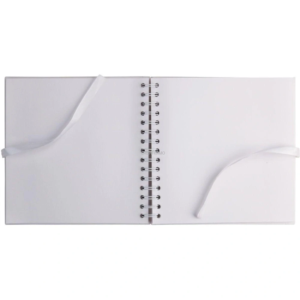 Album na scrapbooking Botanic 20,3x20,3, biely so stuhou, 60 strán