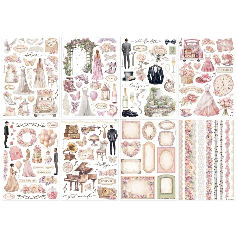 Washi blok A5 "Romance Forever" 8 ks