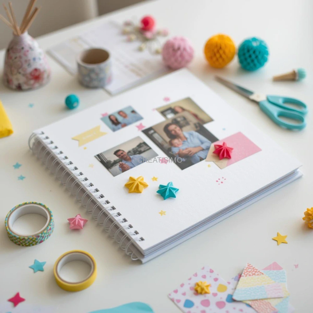Album na scrapbooking 20,5x20,5, biely so stuhou, 84 strán