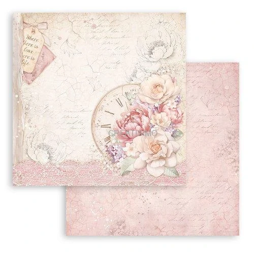 Obojstranné papiere "Romance Forever" na scrapbooking, 20,3 x 20,3 cm, 10 ks
