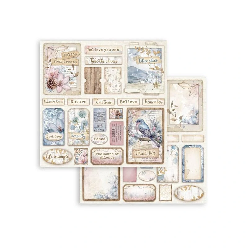 Obojstranné papiere "Dewdrops" na scrapbooking, 20,3 x 20,3 cm, 10 ks