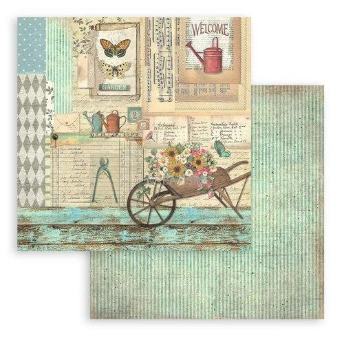 Obojstranné papiere "Garden" na scrapbooking, 20,3 x 20,3 cm, 10 ks