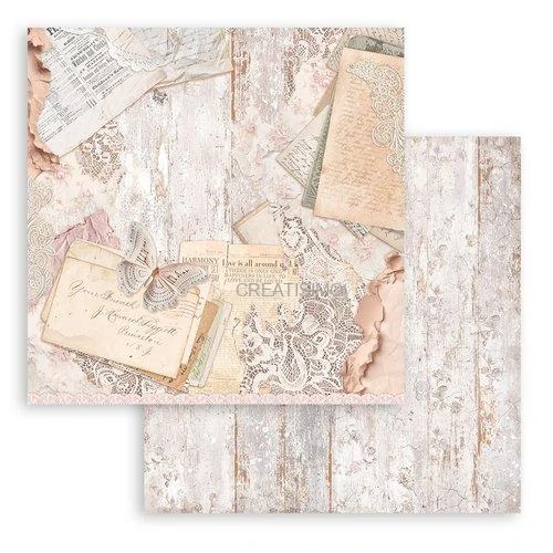 Obojstranné papiere "Romance Forever" na scrapbooking, 20,3 x 20,3 cm, 10 ks