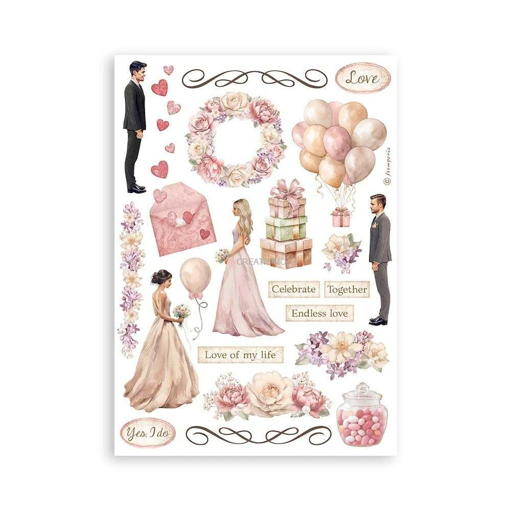 Washi blok A5 "Romance Forever" 8 ks