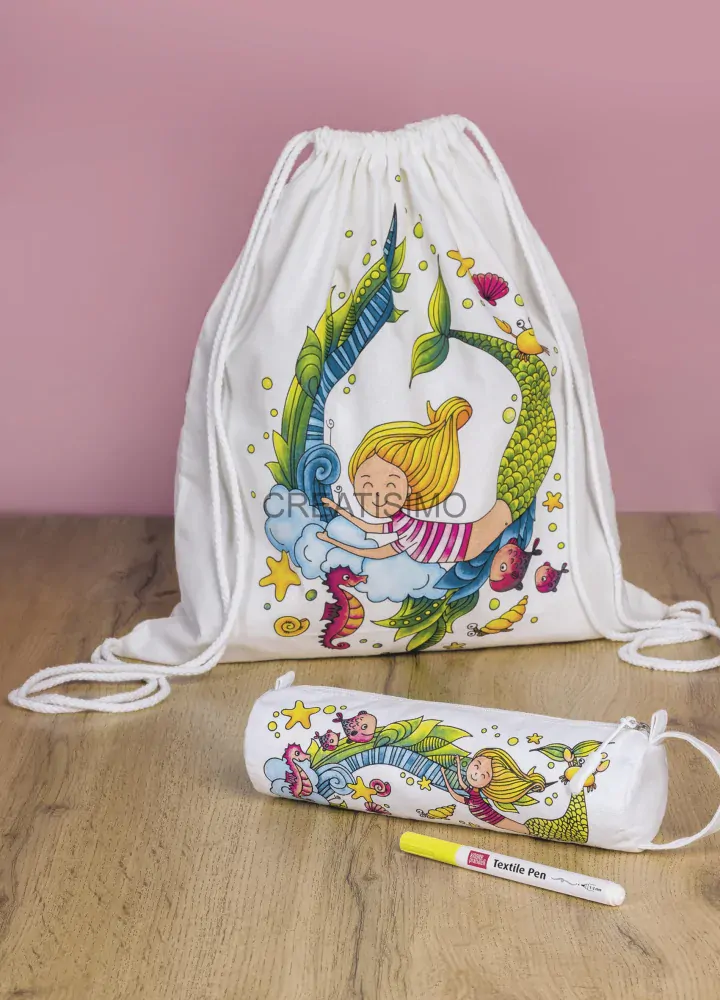 Peračník/puzdro "Morská panna" na vymaľovanie
