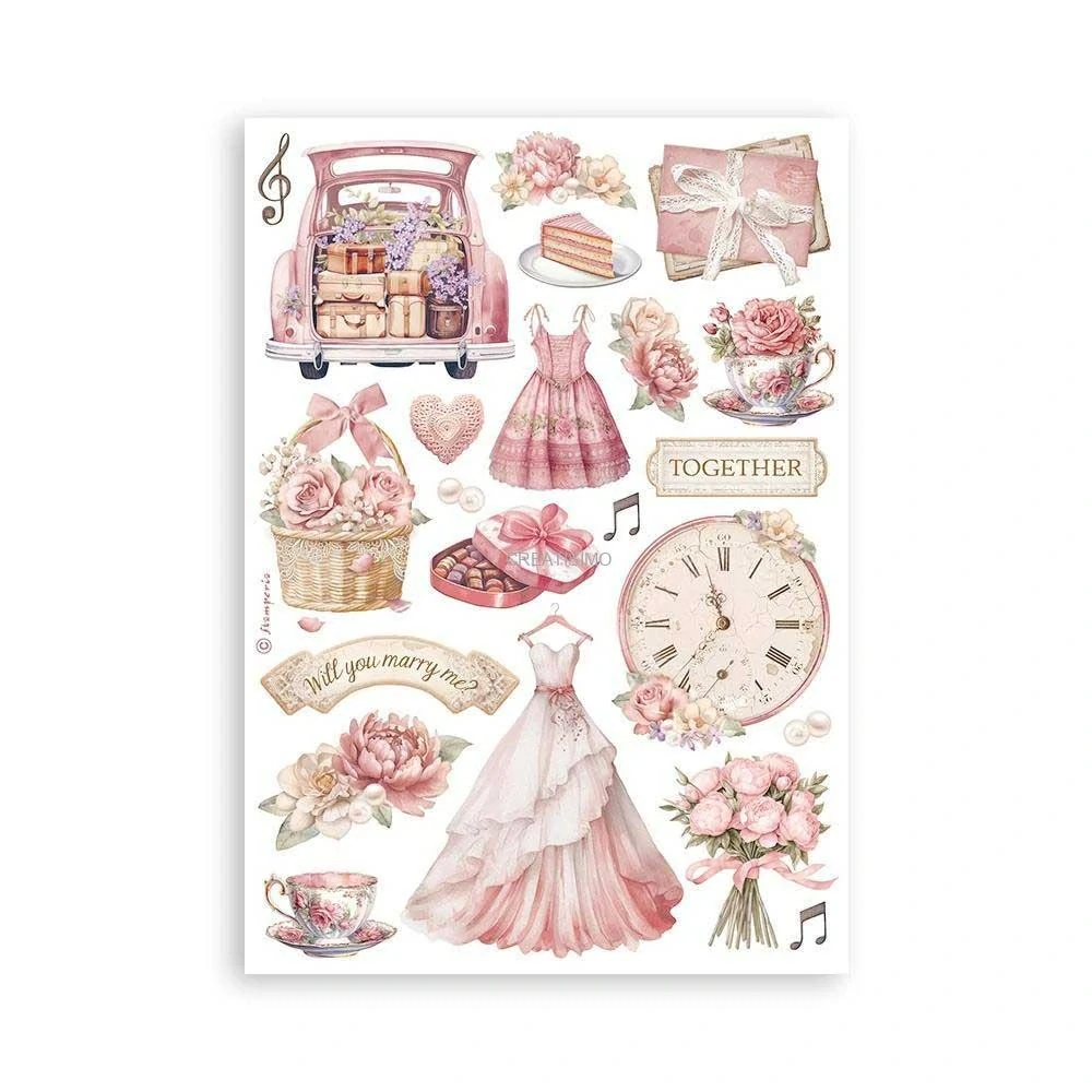 Washi blok A5 "Romance Forever" 8 ks