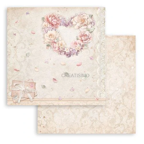 Obojstranné papiere "Romance Forever" na scrapbooking, 20,3 x 20,3 cm, 10 ks