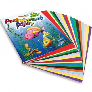Farebný papier A4, 20 listov