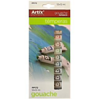 Temperové farby, 12x12 ml