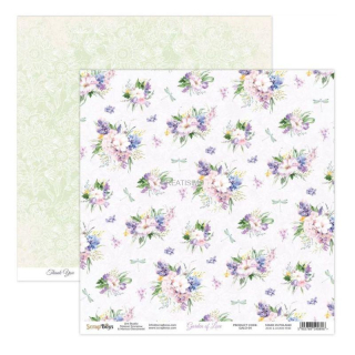 Obojstranný papier na scrapbooking "Garden of love č.04" 30,5x30,5 cm, 1 ks