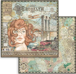 Obojstranný papier na scrapbooking "Sir Vagabond Aviator" 30,5x30,5 cm, 1 ks