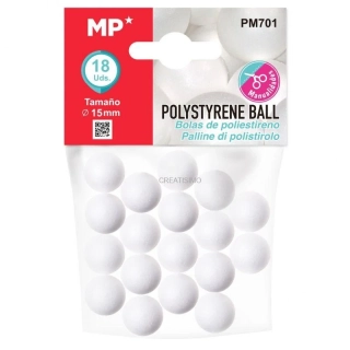 Polystyrénové gule ø 1,5 cm, 18 ks