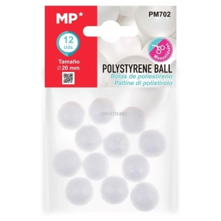 Polystyrénové gule ø 2 cm, 12 ks