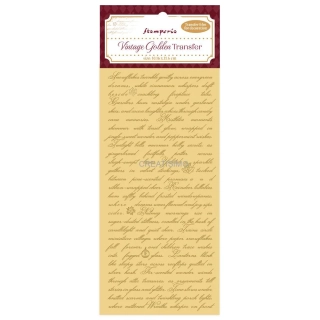 Pretláčacia nálepka (Rub-on transfer) – Vintage zlatý text
